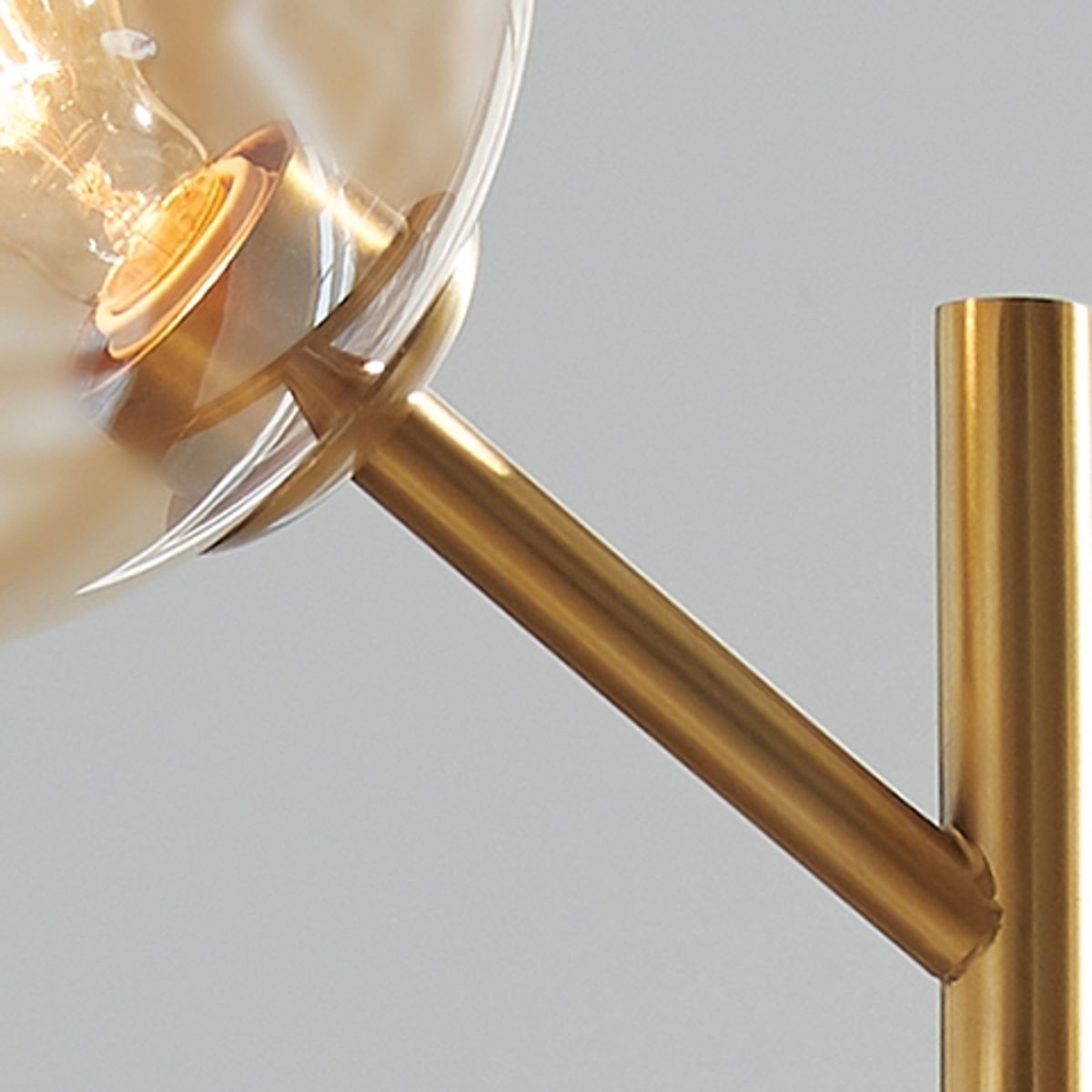 Abanson - Metal Floor Lamp - Amber / Gold Finish - Image 2
