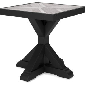 Beachcroft - Square End Table - Black / Light Gray