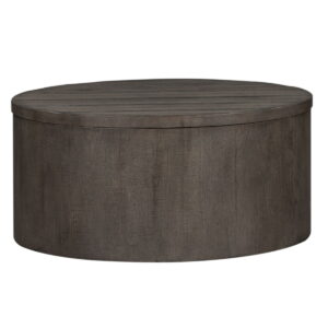 Modern Farmhouse - Drum Cocktail Table - Dusty Charcoal
