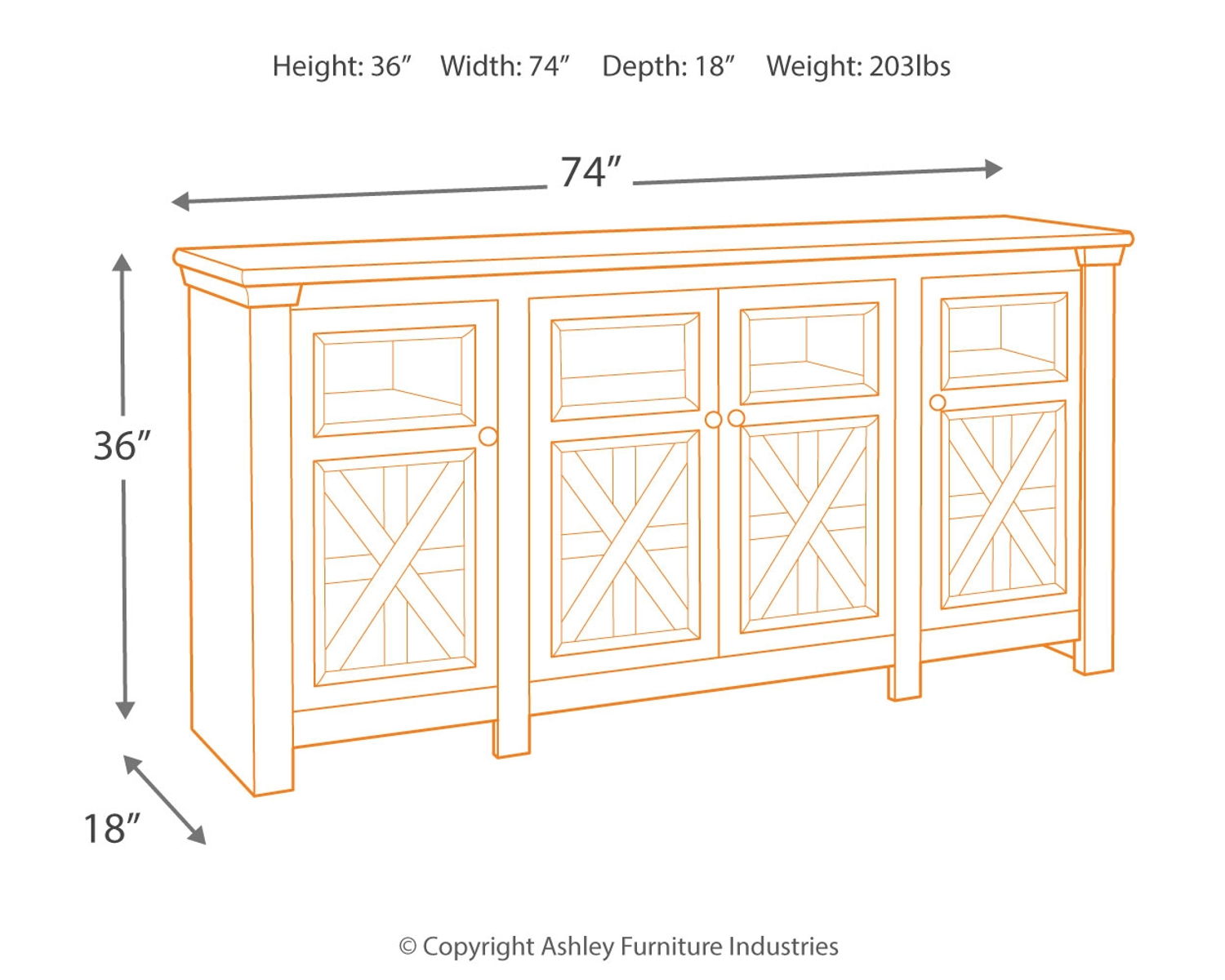 Bolanburg - Extra Large TV Stand - White / Brown / Beige - Image 8