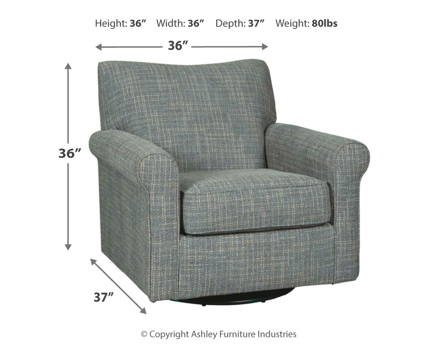 Renley - Swivel Glider Accent Chair - Image 4