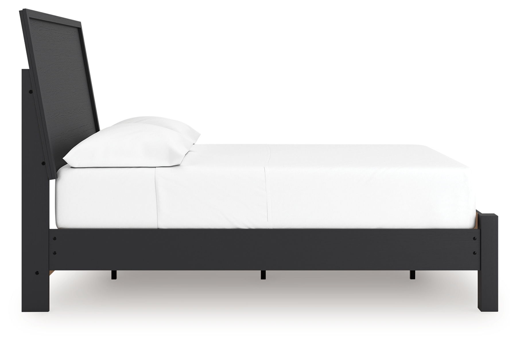 Danziar - Full Panel Bed With Low Footboard - Black - Image 10