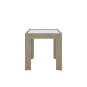 Wilde - Square Glass Top End Table - Light Brown