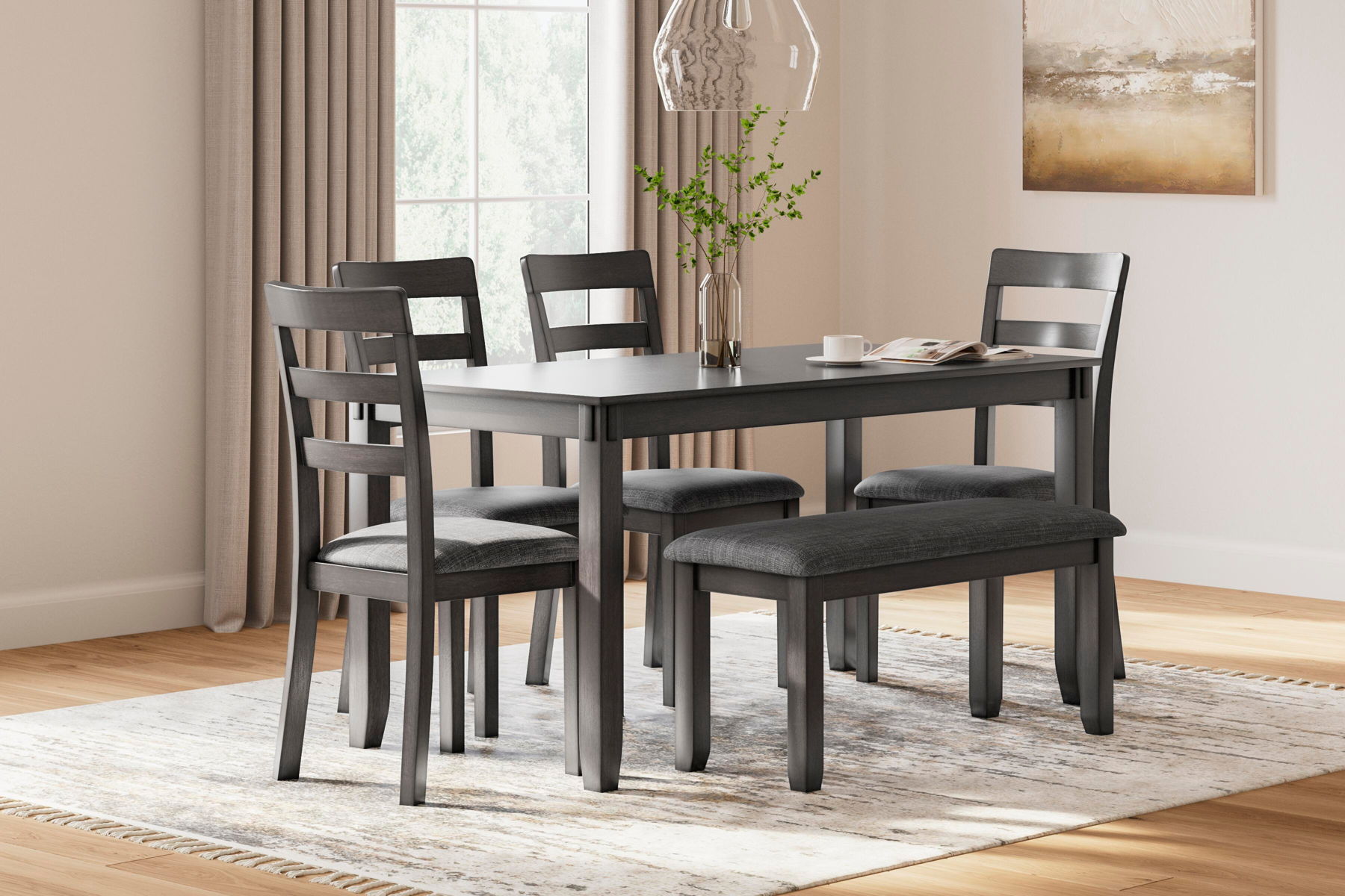 Bridson - RECT DRM Table Set (Set of 6) - Gray - Image 9