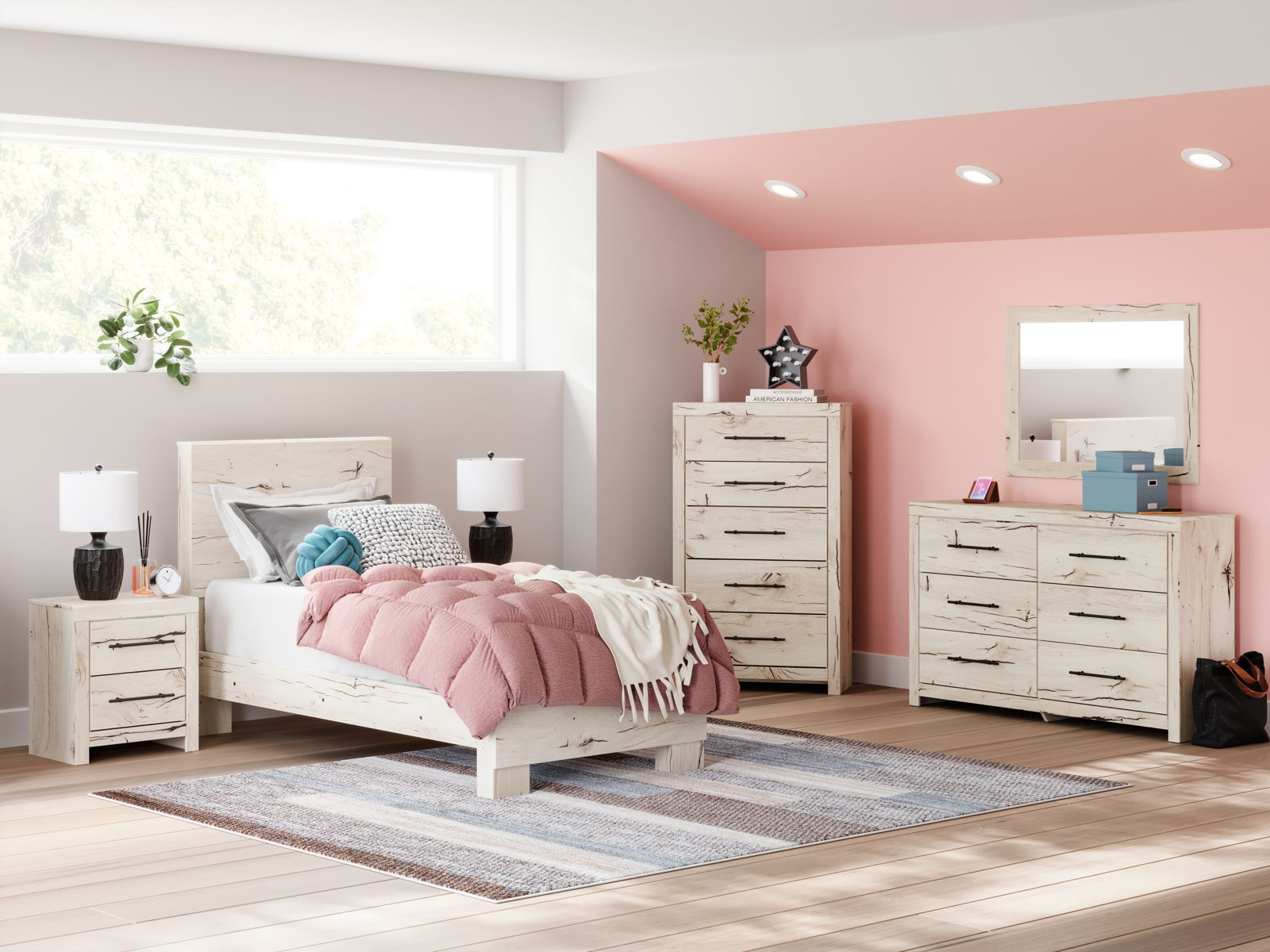 Lawroy - Two Drawer Night Stand - Light Natural - Image 11