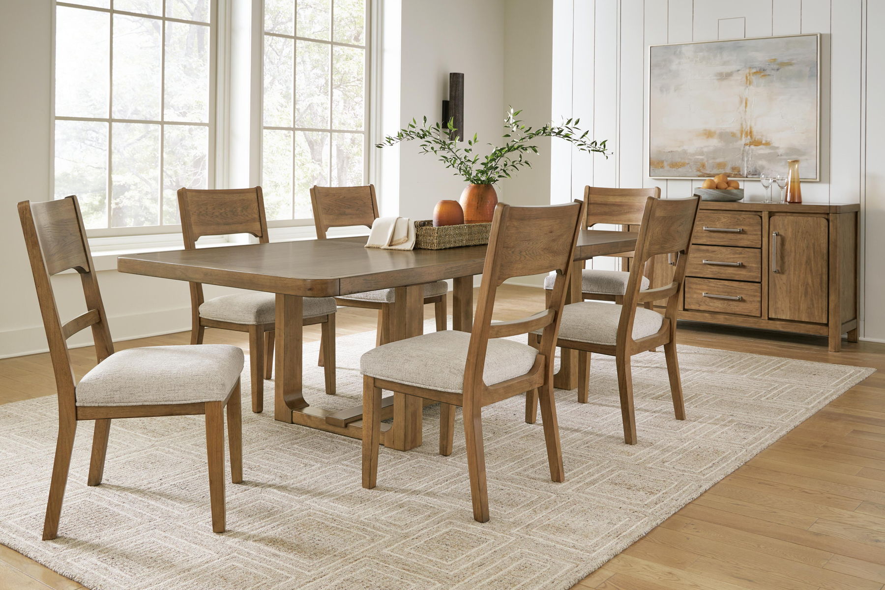 Cabalynn - Dining Uph Side Chair (Set of 2) - Oatmeal / Light Brown - Image 13