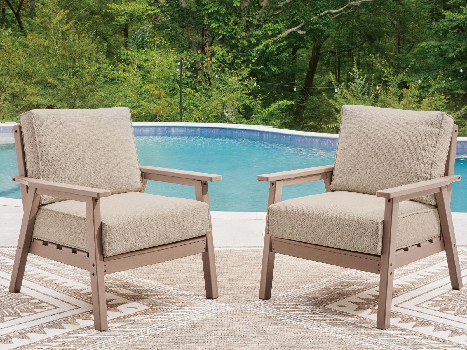 Grover Beach - Lounge Chair With Cushion (Set of 2) - Driftwood - Image 6