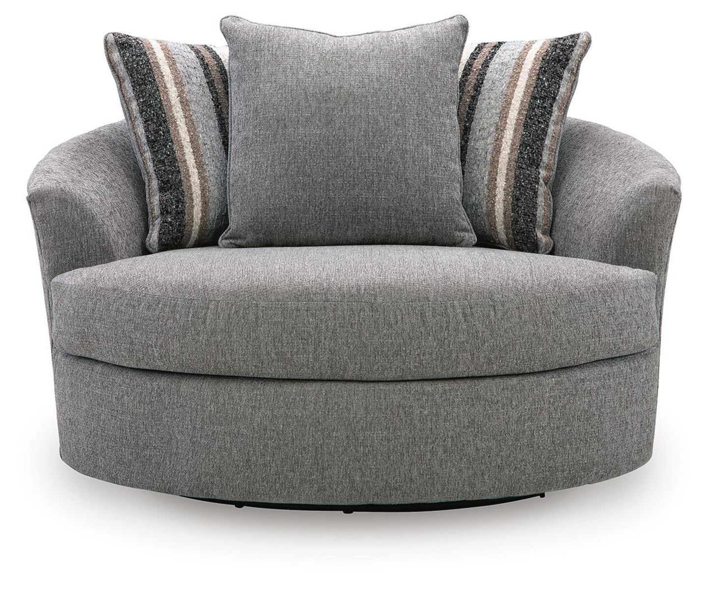 Creston Heights - Oversized Swivel Accent Chair - Smolder - Image 4