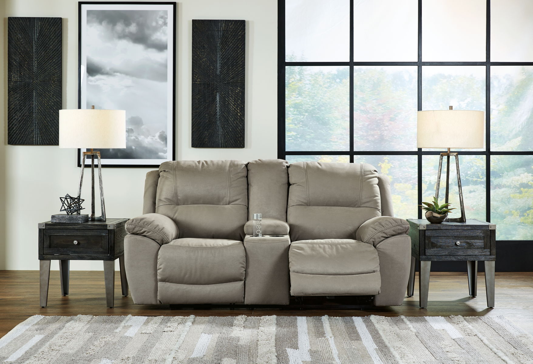 Next-Gen Gaucho - DBL Rec Loveseat w/Console - Putty - Image 2